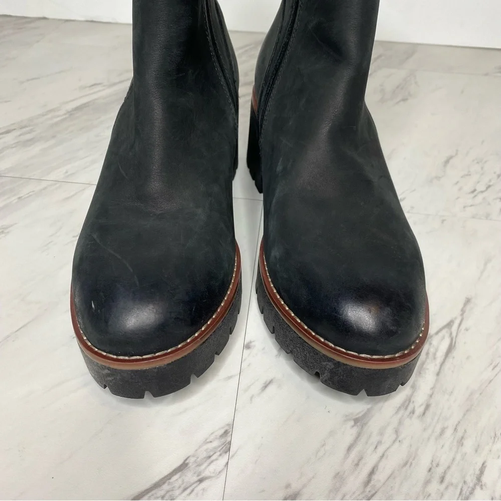 Blondo Darleen Black Nubuck Heeled Bootie 9 1/2 M